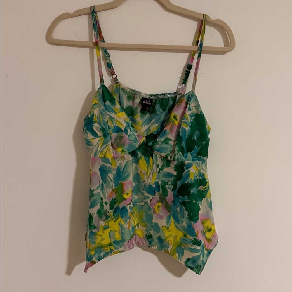 Wild Fable Floral Camisole in Green and Yellow